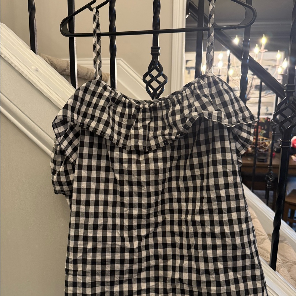a new day Black and White Checkered Camisole